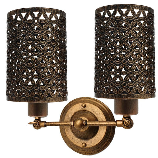 Modern Retro Brushed Copper Vintage Industrial Wall Mounted Lights Rustic Wall Sconce Lamps Fixture~2280 - LEDSone UK Ltd