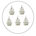 5 Pack E27 Edison Screw Pendant Light holder with Ring - White ~2305