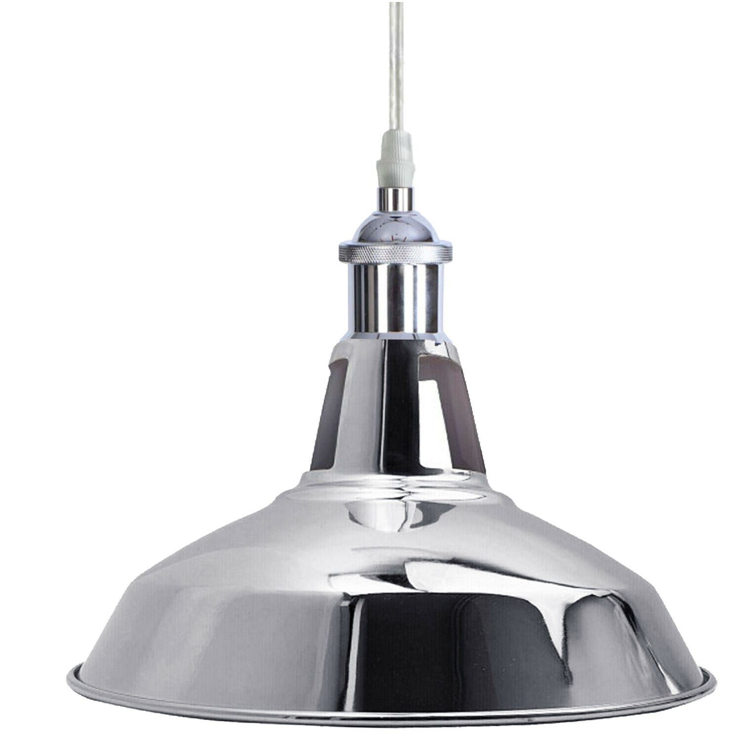 Vintage  Modern Metal Ceiling Pendant Light Chrome Hanging Lamp With 95cm Adjustable Wire~1337 - LEDSone UK Ltd