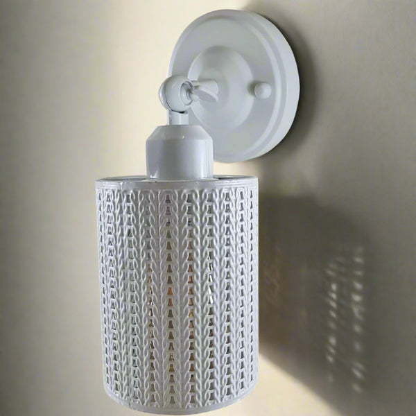 White Vintage Retro Wall Sconce Adjustable E27 Indoor Wall Light ~1231 – Pattern C / Without Bulb