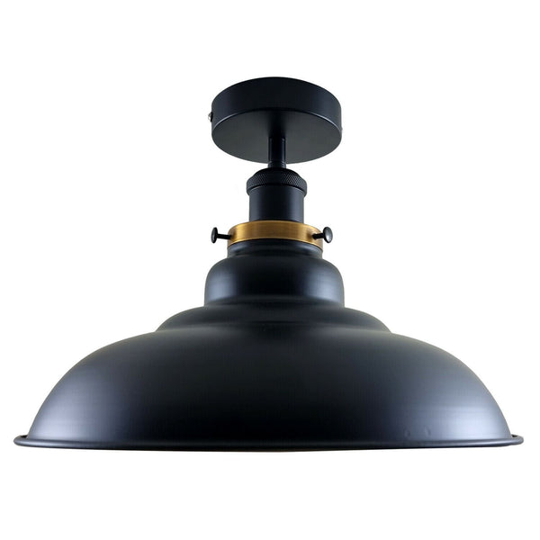 Semi-plafondlamp in antieke stijl ~1238 – Zonder lamp / Zwart