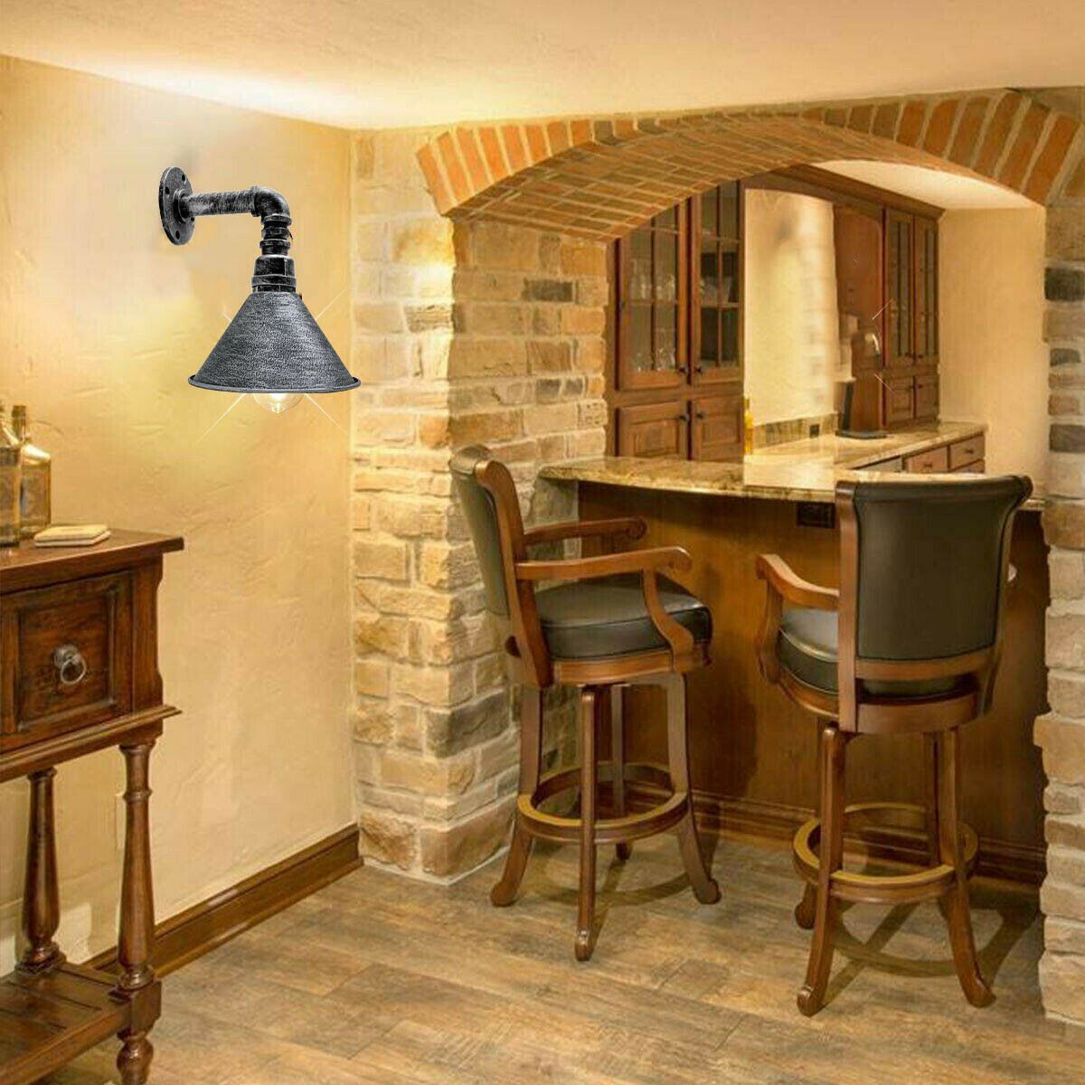 Modern Vintage Wall Mounted Light Sconce Lamp Indoor Fixture Cone Shape Metal Shade~1257 - LEDSone UK Ltd