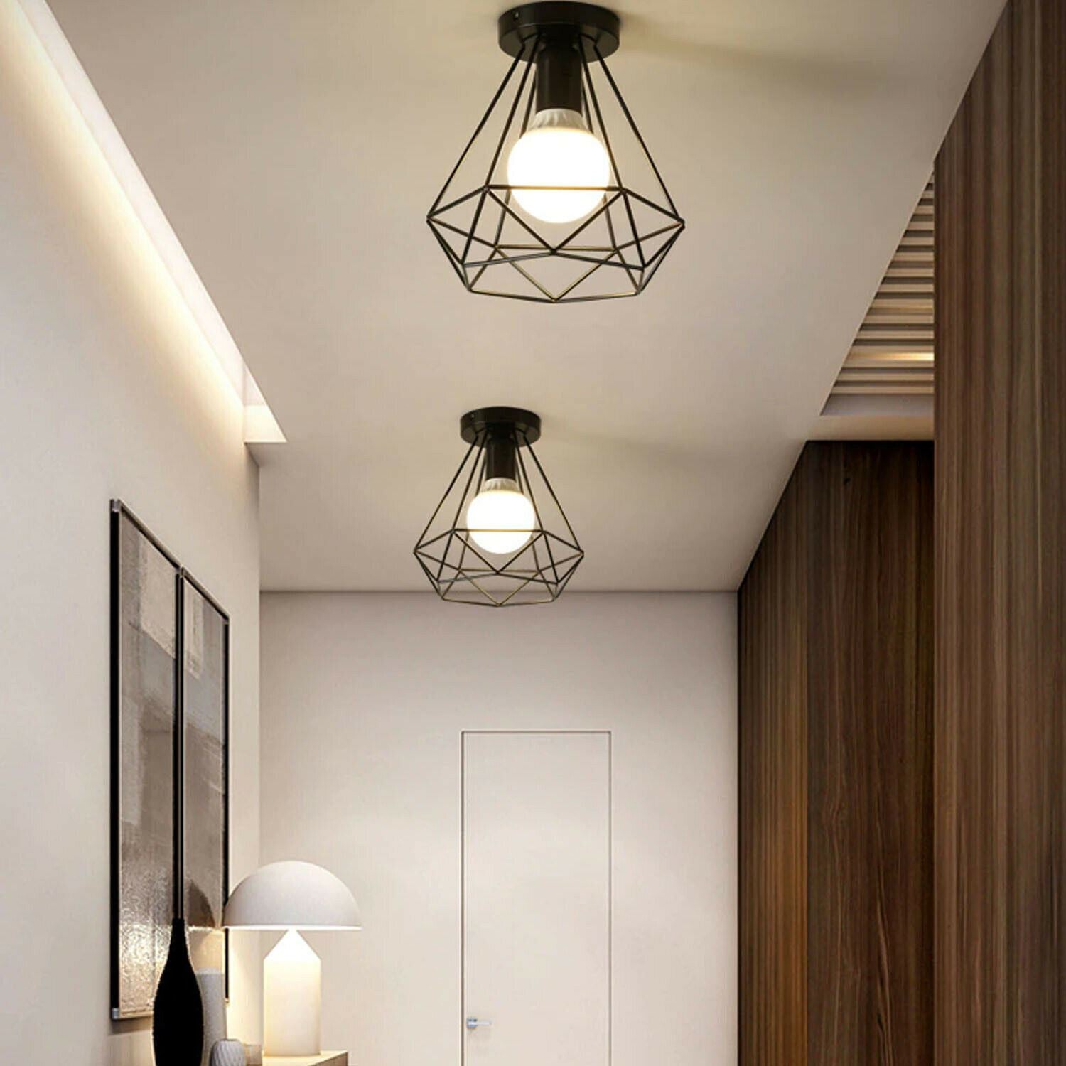 buy black cage pendant light