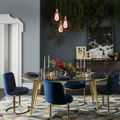 Industrial Retro style 3-Light Pendant lights Adjustable Cord with Diamond Metal Cages~1255