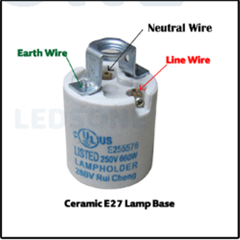 CERAMIC Porcelain Type 6 ES E27 EDISON SCREW Heat Bulb Lamp Holder~2961 - LEDSone UK Ltd