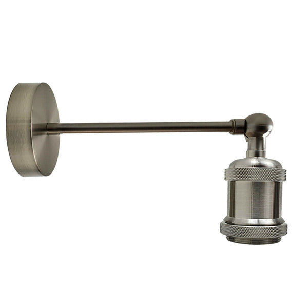 Antique Wall Sconces Industrial Adjustable Wall Lamp  ~2246 – Satin Nickel / No