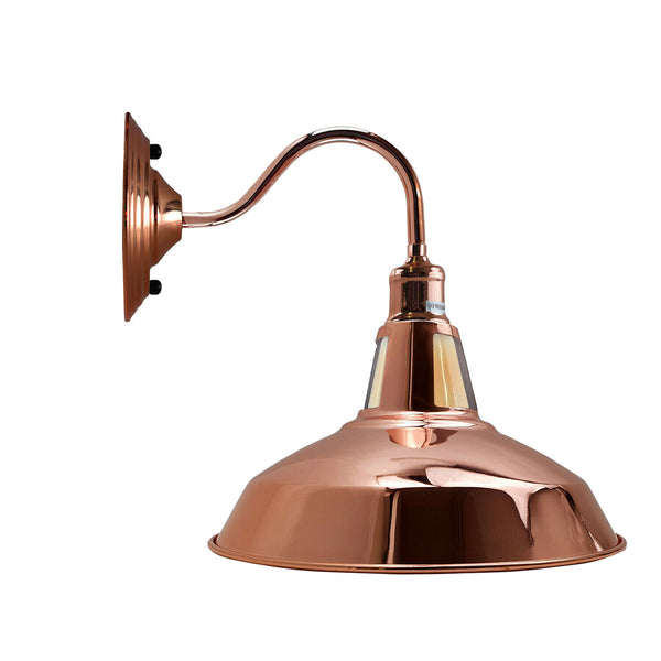 Industrial indoor Swan neck Wall light~3623 – Rose gold / No