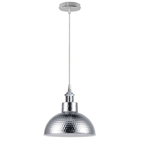 Vintage  Modern Metal Ceiling Pendant Light Chrome Hanging Lamp With 95cm Adjustable Wire~1337