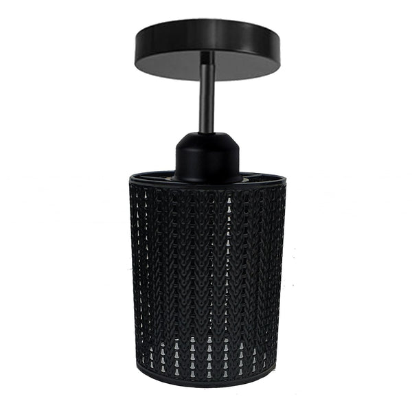 Industriële draadlampenkap ~3211 – Zwart / Zonder lamp