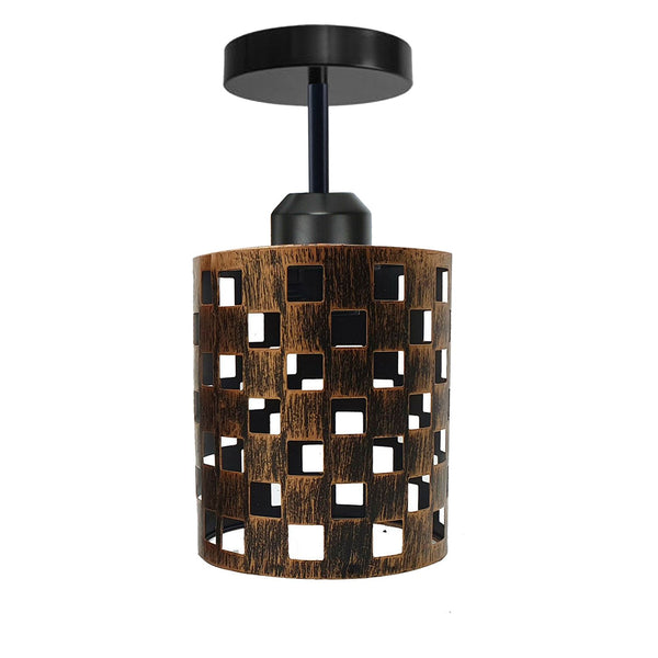 Moderne plafondlamp E27 lamp~1403 – Geborsteld koper / Zonder lamp