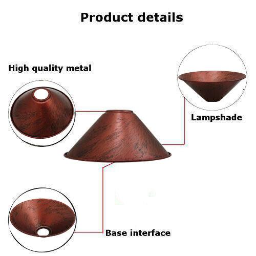 18mm x 10mm Large Easy Fit Pendant Light Shade Metal Lampshade Wall Lamp~1398 - LEDSone UK Ltd