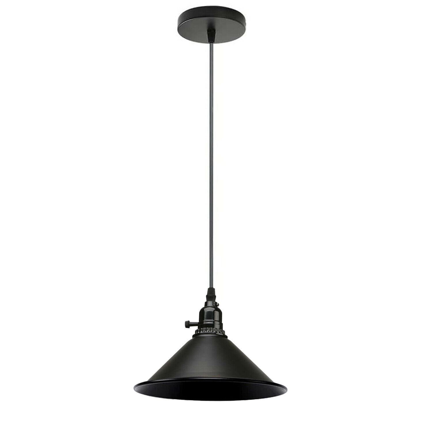 3 Way Vintage Industrial Ceiling Pendant Light Metal Retro Loft Hang Lampshade~1305 - LEDSone UK Ltd