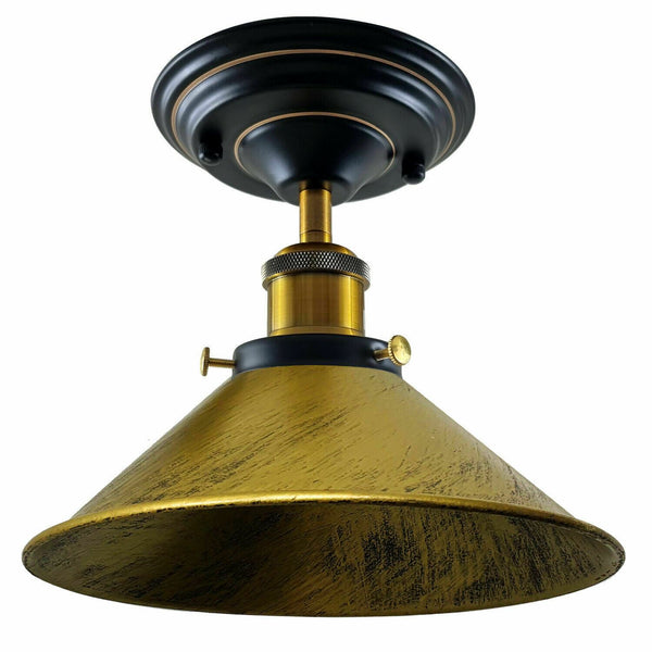 Vintage hanglamp | Plafondlamp Metaal UK~1229 – Zonder lamp / Geborsteld messing