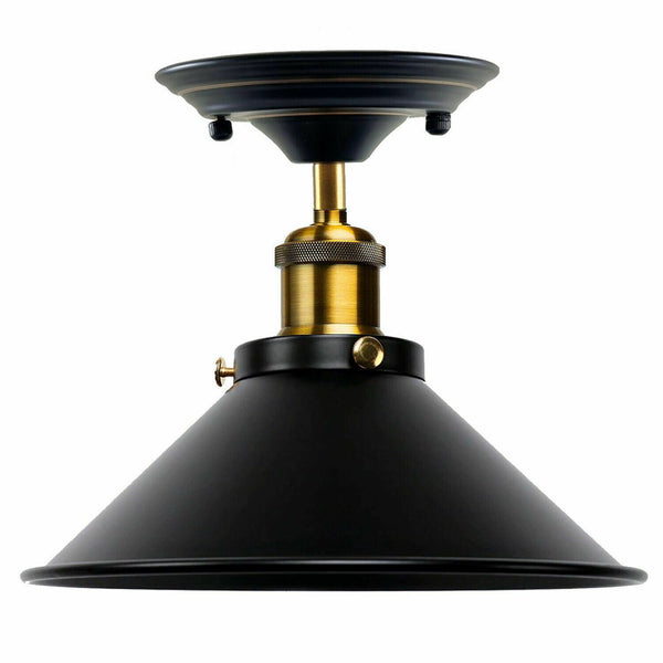 Vintage hanglamp | Plafondlamp Metaal UK~1229 – Zonder lamp / Zwart