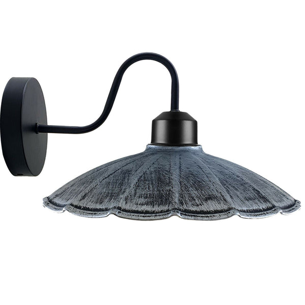 Rustic Wall Light For Living Room ~1214 – Brushed Silver / Without Bulb