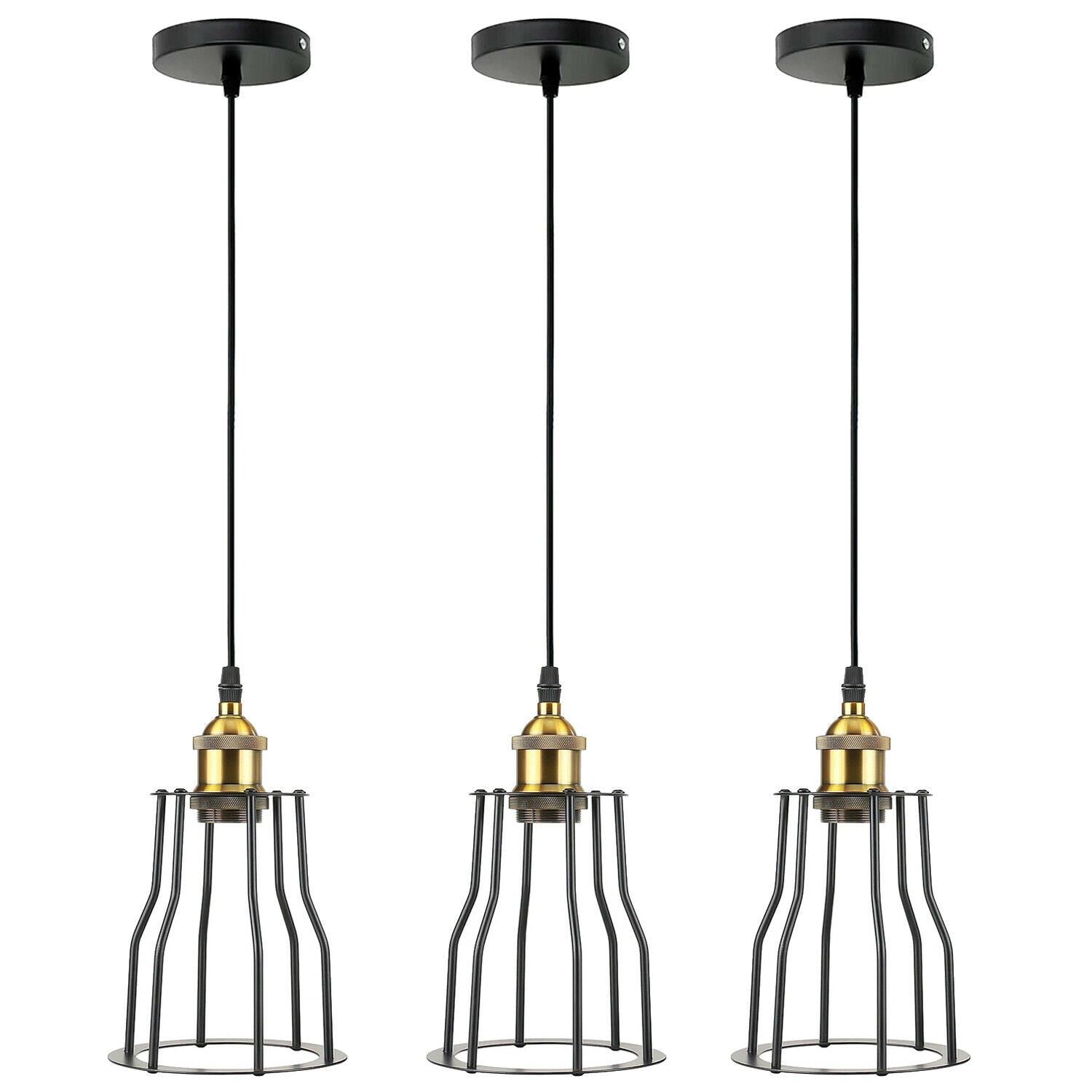 Vintage Industrial Modern Retro Loft Cage Ceiling Lamp Cage Pendant Lights~1417 - LEDSone UK Ltd