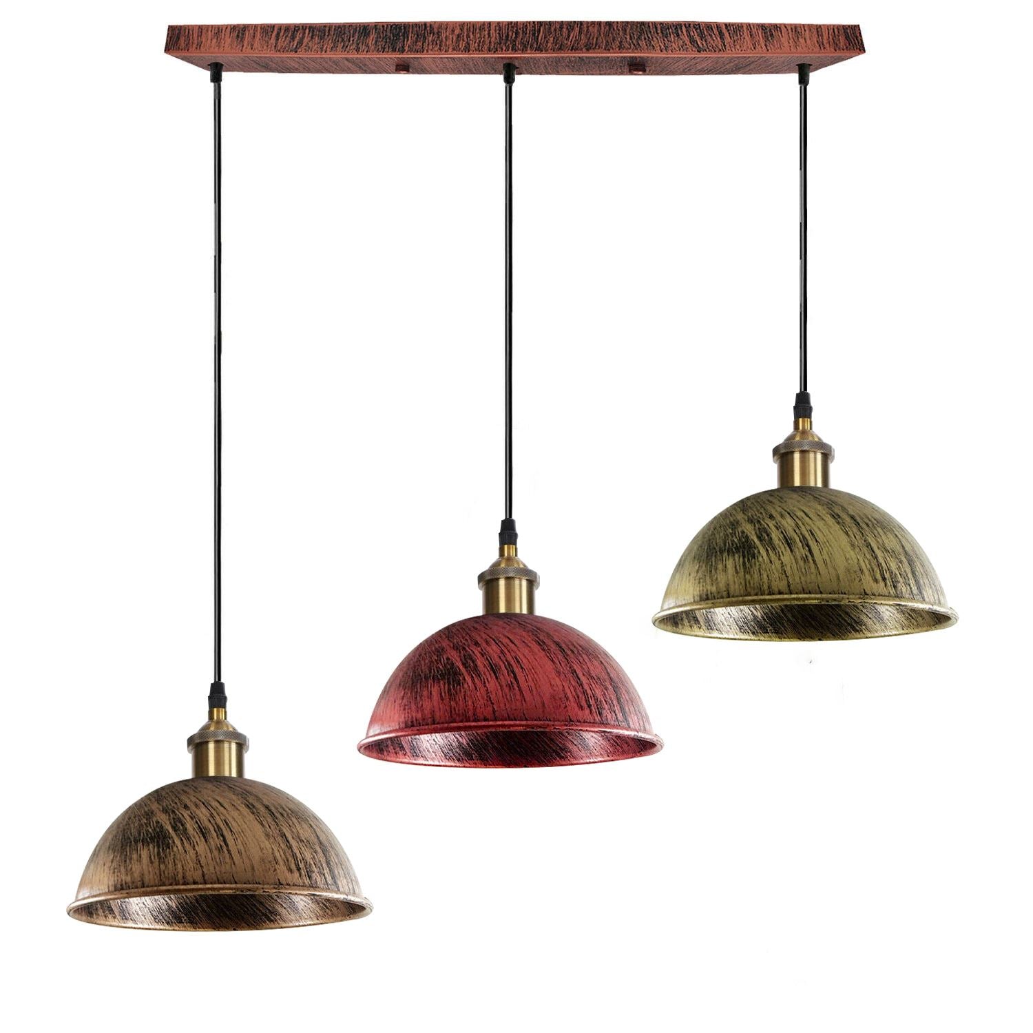  3Head Dome Ceiling Pendant Lamp Shade Light Kit