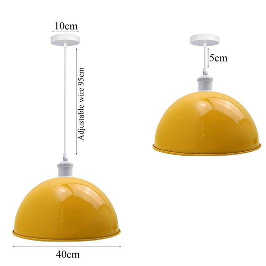 Vintage Industrial Metal Ceiling Pendant Dome Shade Modern Hanging Retro Light~1364 - LEDSone UK Ltd