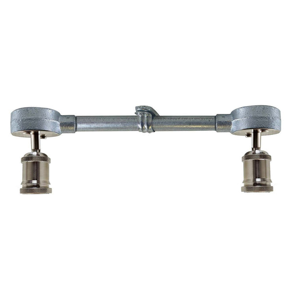 Vintage industriële hanglamp met gegalvaniseerde pijp, plafondlamp van metaal voor hotel, restaurant, bar, eetkamer en garage~1239 – Dubbel licht / Zonder lamp