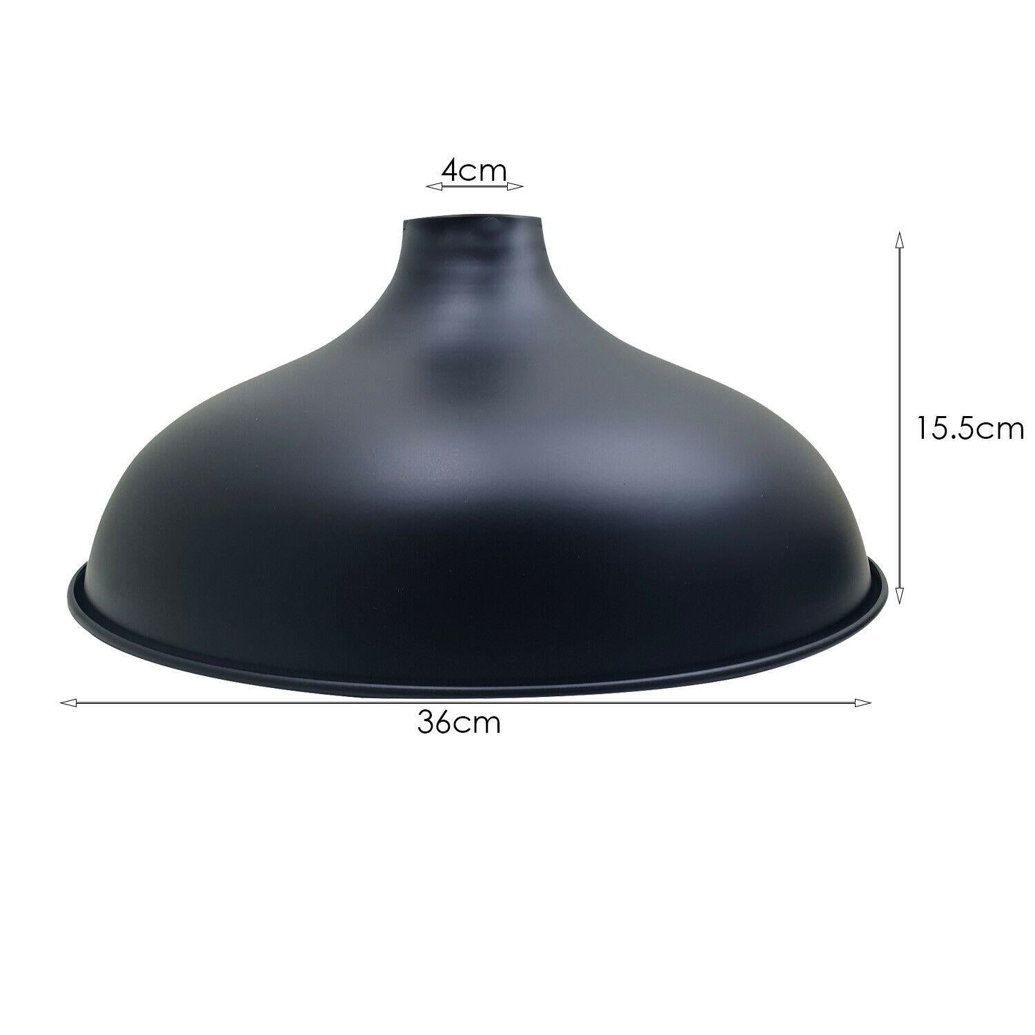 black ceiling lamp shade - Size image