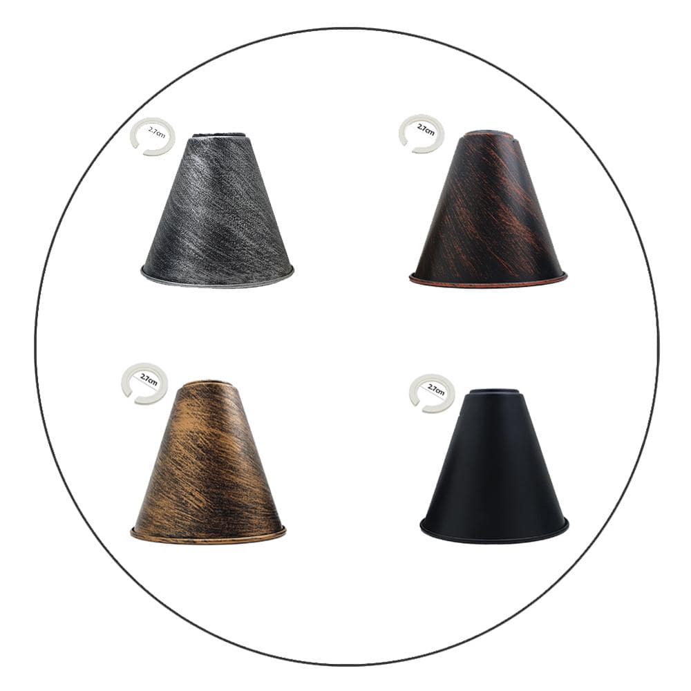 Modern Light Shade Rustic Brushed Colour Easy Fit Ceiling Pendant Cone Lampshade~2186 - LEDSone UK Ltd