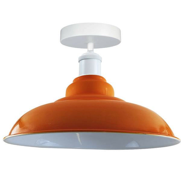 Metalen plafondlampenkappen voor gangen ~1192 – Zonder lamp / Oranje