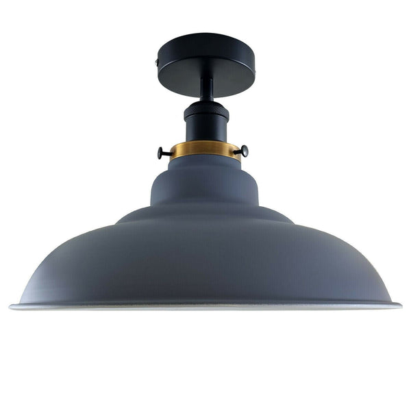 Semi-plafondlamp in antieke stijl ~1238 – Zonder lamp / Grijs