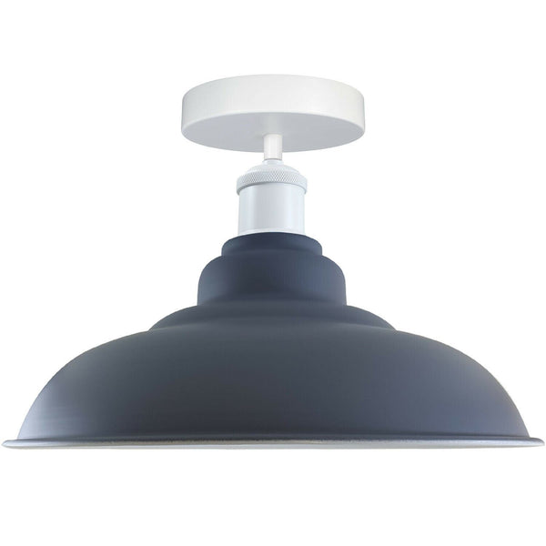 Metalen plafondlampenkappen voor gangen ~1192 – Zonder lamp / Grijs