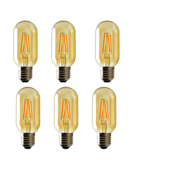 6 stuks vintage LED-gloeilamp T45 schroef 4W dimbaar E27 gloeilamp ~4170