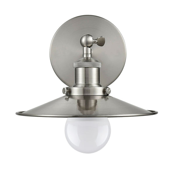 Black Finish Simple Flat Wall Light ~1503 – Satin Nickel