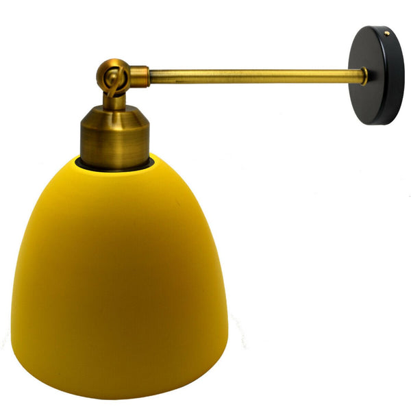 Antique Brass Adjustable Wall Light ~2214 – Yellow