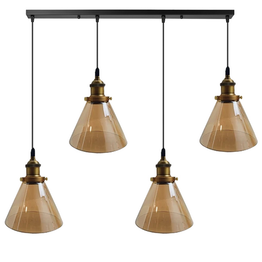 Industrial Retro Pendant Light Suspended Cluster Lights Style Glass Lamp Shade~1588 - LEDSone UK Ltd