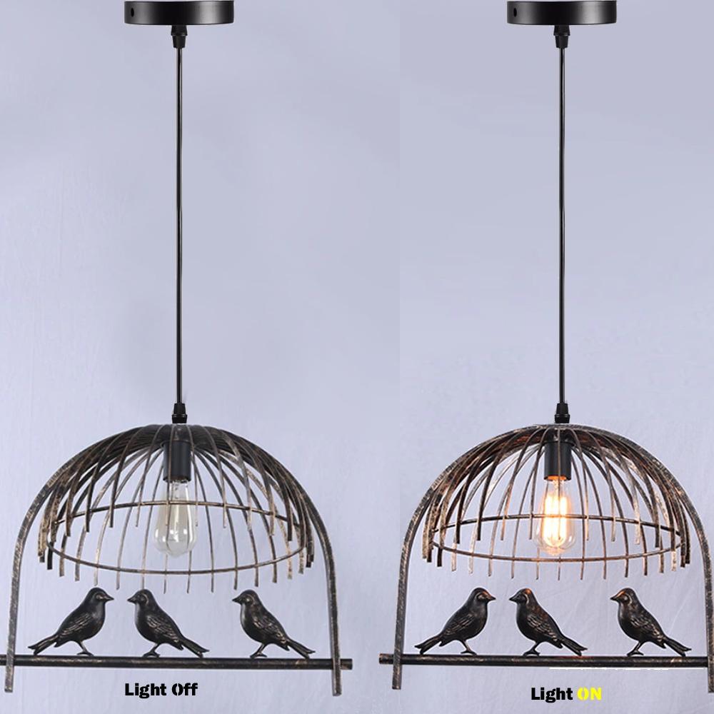 Bird Cage Ceiling Pendant Light With FREE Bulb