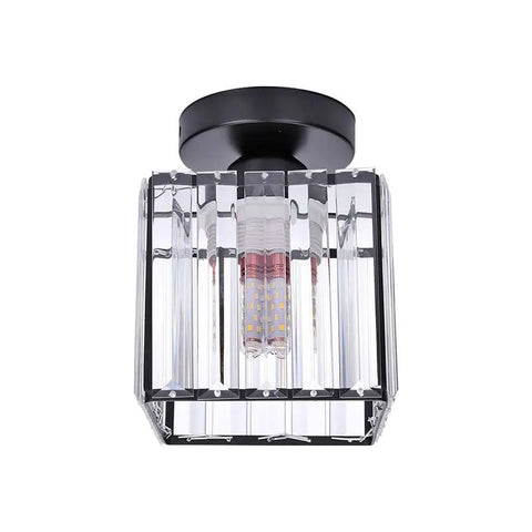 Lámpara de techo cuadrada de vidrio semiempotrada ~4506