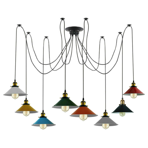 Industrial Spider Pendant Light 8-Way E27~3525 – Yes