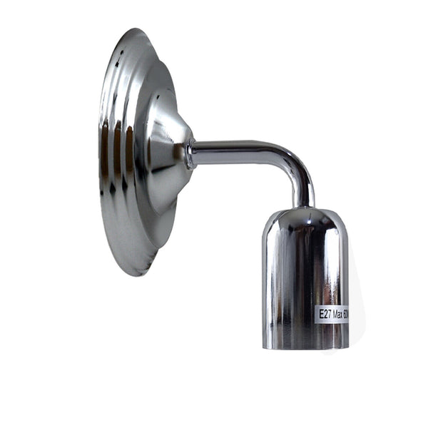 Industrial Wall Light Vintage Metal E27 Wall Sconce for Living Room, Kitchen ~3792 – Chrome / No