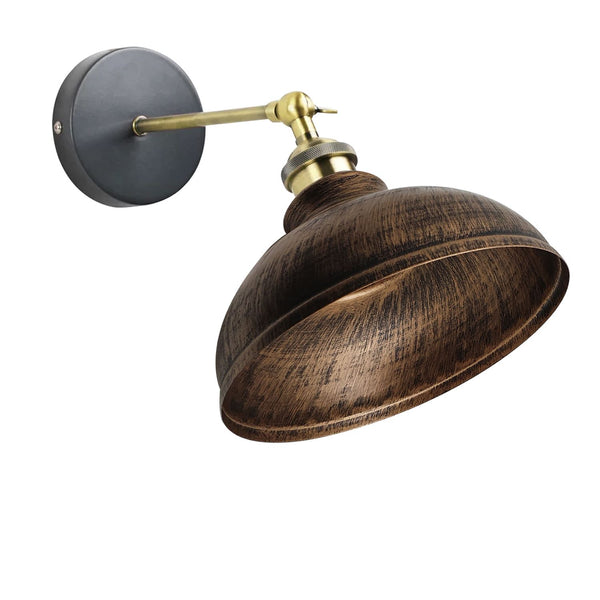 E27 Vintage Wall Sconces Swing arm 180∘Degree | Easy Fit ~1220 – Rustic Red / No