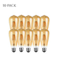 Paquete de 10 bombillas LED Edison E27 regulables, vidrio ámbar vintage ~4174 