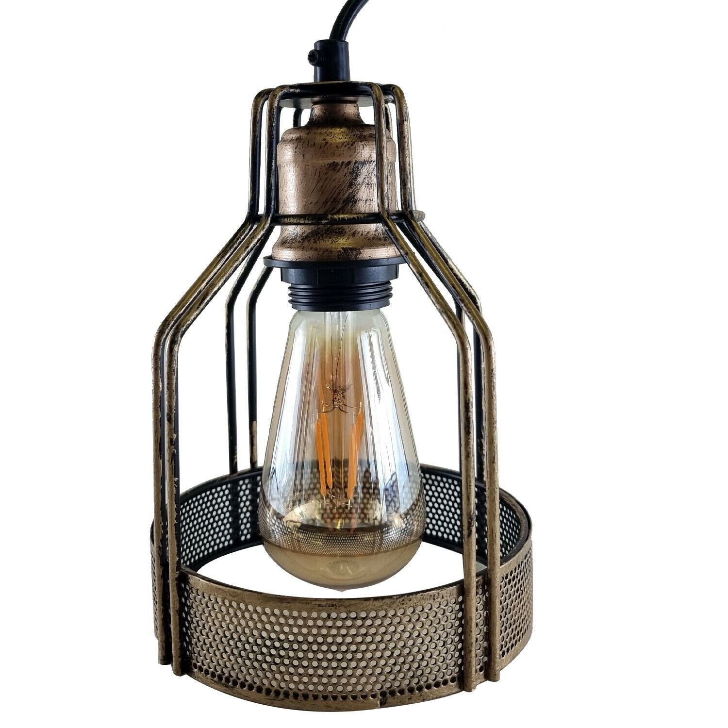 Vintage Retro Industrial Ceiling Pendant Living Room Kitchen Indoor Hanging Lamp Bird Cage Lighting~1202 - LEDSone UK Ltd