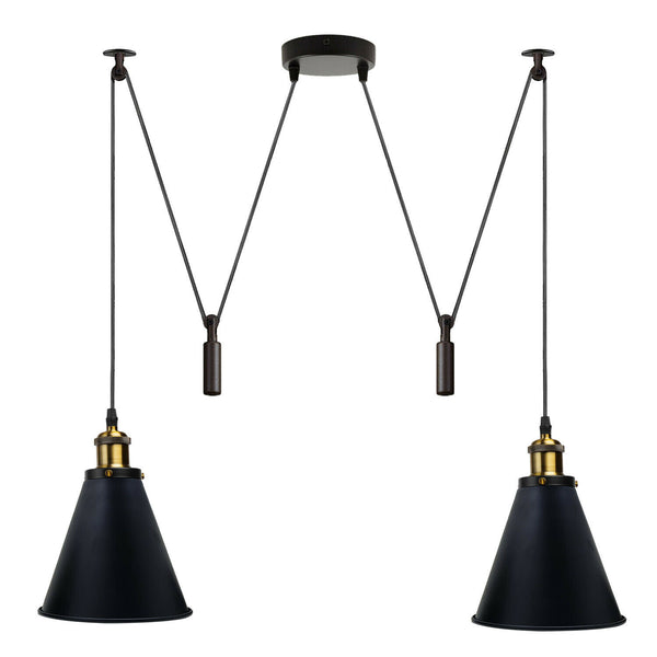 Metalen kegelvormige hanglamp met verstelbare hoogte ~ 1125 – Ja