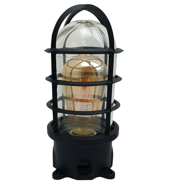 Vintage-Inspired Nautical Lighting Bulkhead for Coastal Homes ~2489 – Black
