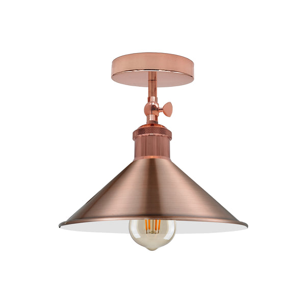 Lámpara de techo de metal ajustable con montaje semi empotrado ~5132 – Cobre / Sí