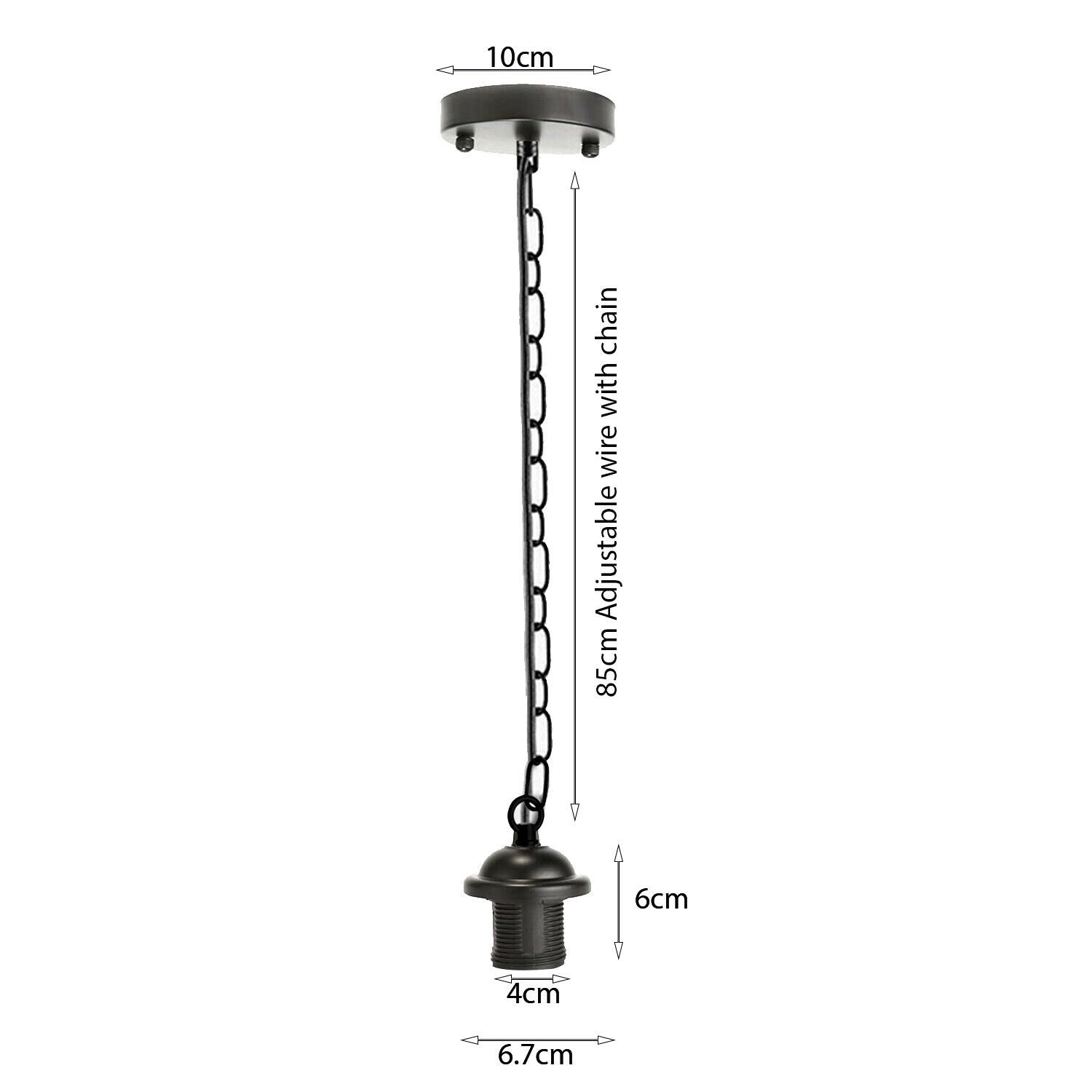 Retro Loft Chandelier Pendant Light Black Set With Chain~3127 - LEDSone UK Ltd