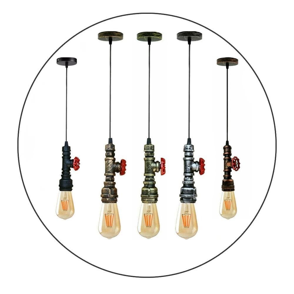 Chandelier Ceiling Light Water Pipe E27 Loft Pendant Light with FREE Bulb~2575 - LEDSone UK Ltd