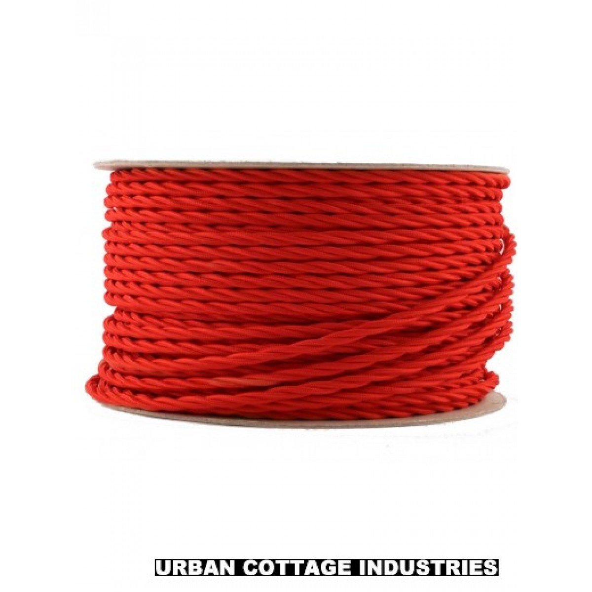 2 Core Twisted Red Vintage Electric fabric Cable Flex 0.75mm