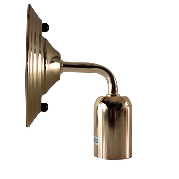 Industrial Wall Light Vintage Metal E27 Wall Sconce for Living Room, Kitchen ~3792 – French Gold / No