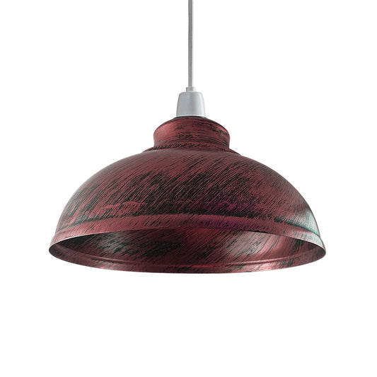 Rustic Red Retro Pendant Light Vintage Industrial Ceiling Lights Metal Cage Lamp Shade~2086