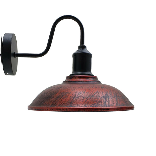 Industrial Wall Light E27 Gooseneck Vintage Style Kitchen Lighting ~1871 – Rustic Red