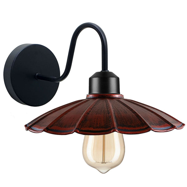 Rustic Wall Light For Living Room ~1214 – Rustic Red / With Bulb