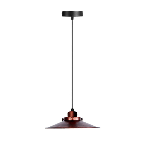 Rustic Red Flat Lamp Shade Ceiling Pendant~2822